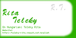 rita teleky business card